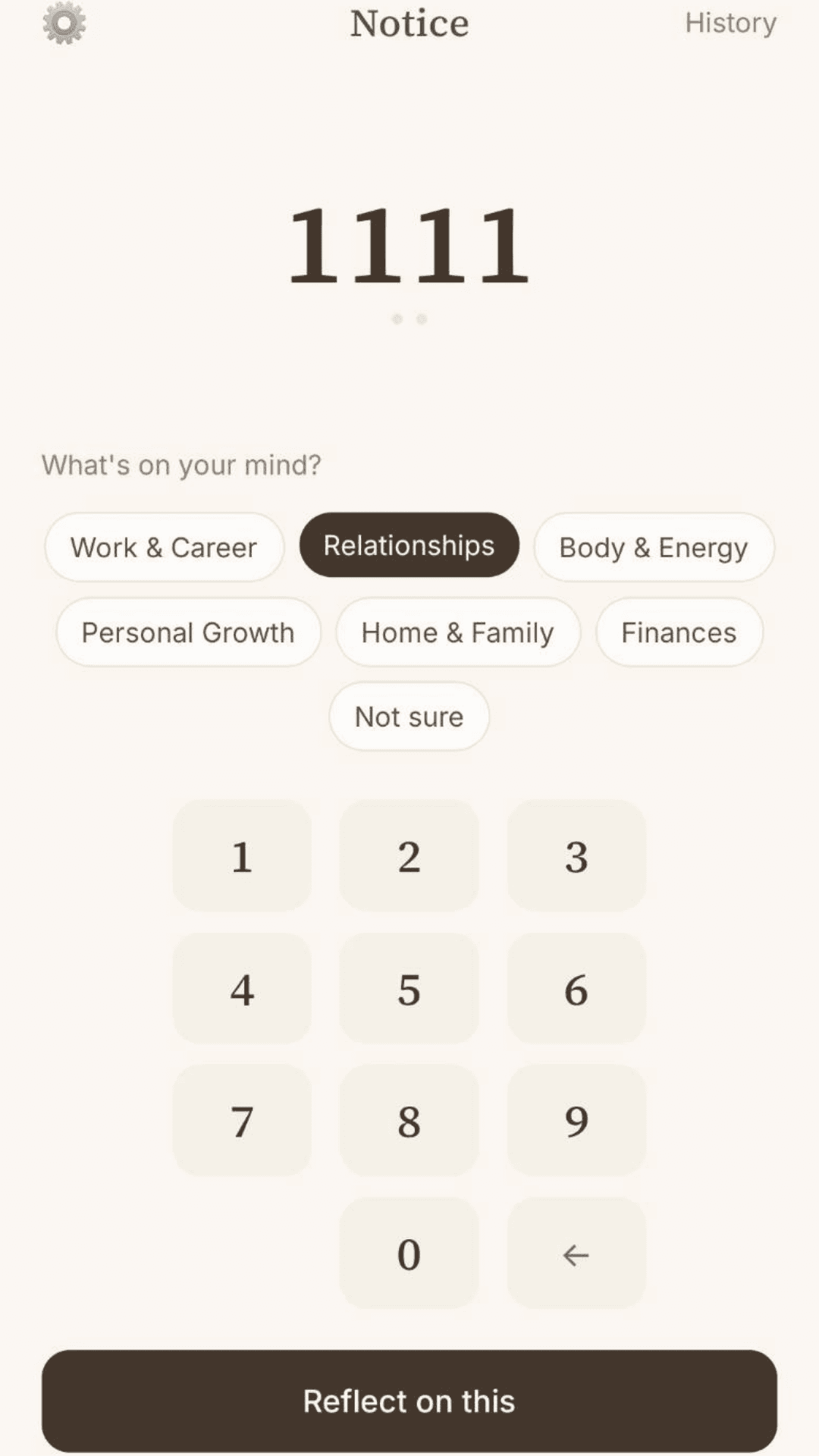 Enter a number and choose what's on your mind